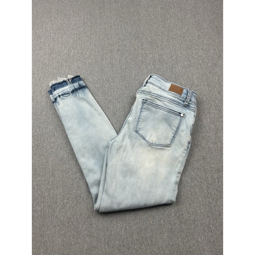 Judy Blue Jeans Womens 1/25 Light Wash Blue Skinny Fit Released‎ Hem JB88199